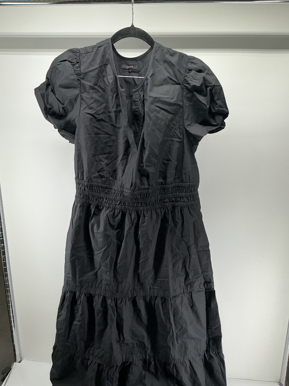 100% Organic Cotton Poplin Tiered Maxi Dress